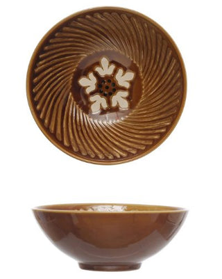 Striped Serving Bowl - The Farmhouse