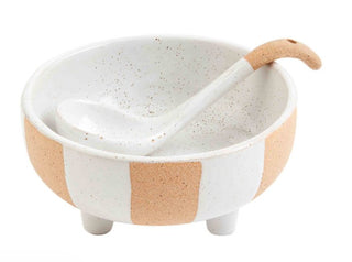 Striped Terracotta Salsa Bowl - The Farmhouse