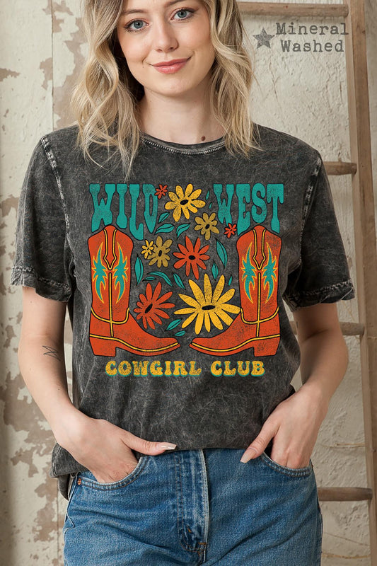 Wild West Cowgirl Club Graphic Tee - The Farmhouse