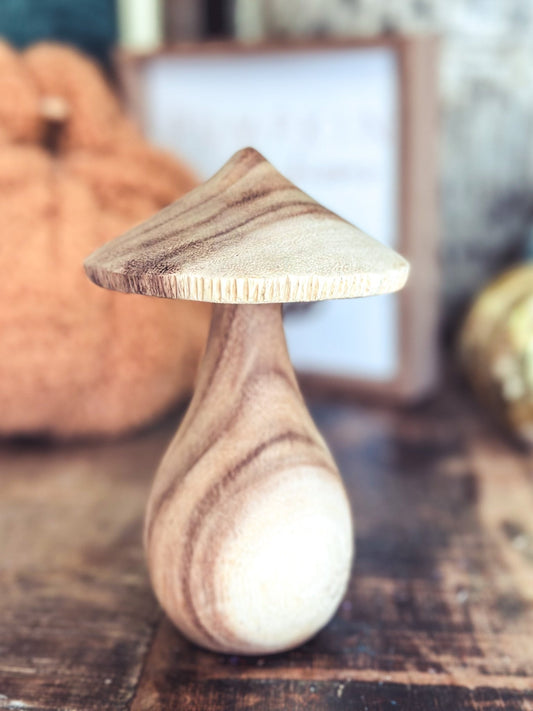 Wooden Mushroom - Round Bottom - The Farmhouse AZ